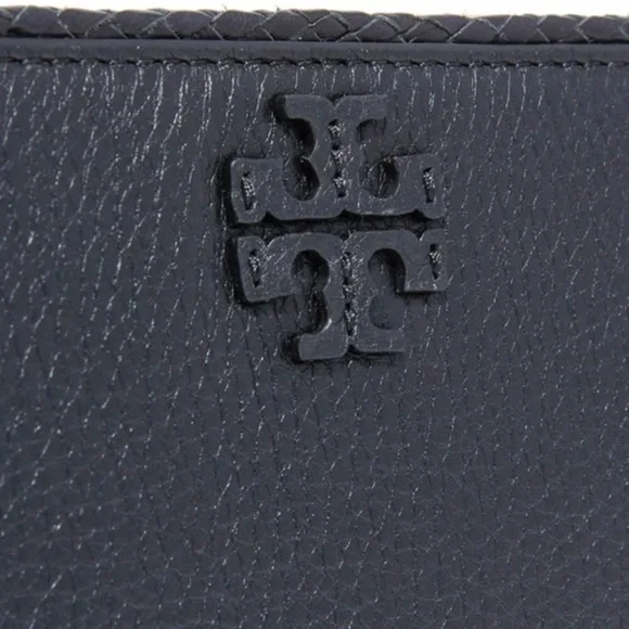 TORY BURCH Taylor Continental Wallet, Black Pebble Leather - Picture 2 of 12